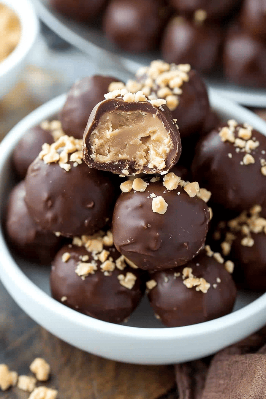 Peanut Butter Balls ingredients organized and measured on kitchen counter