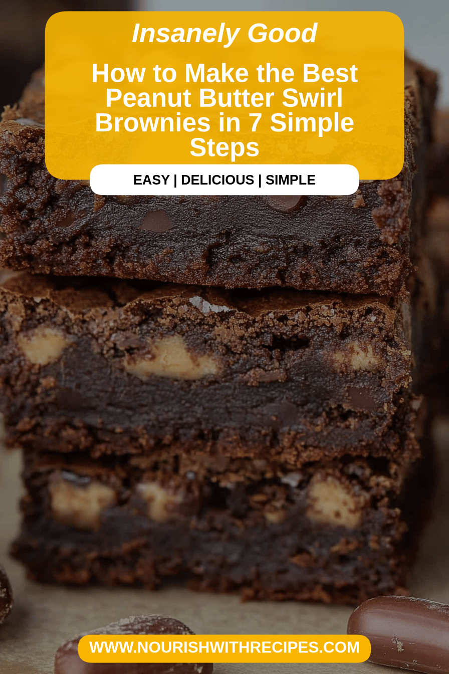 Peanut Butter Swirl Brownies final dish beautifully presented and ready to serve