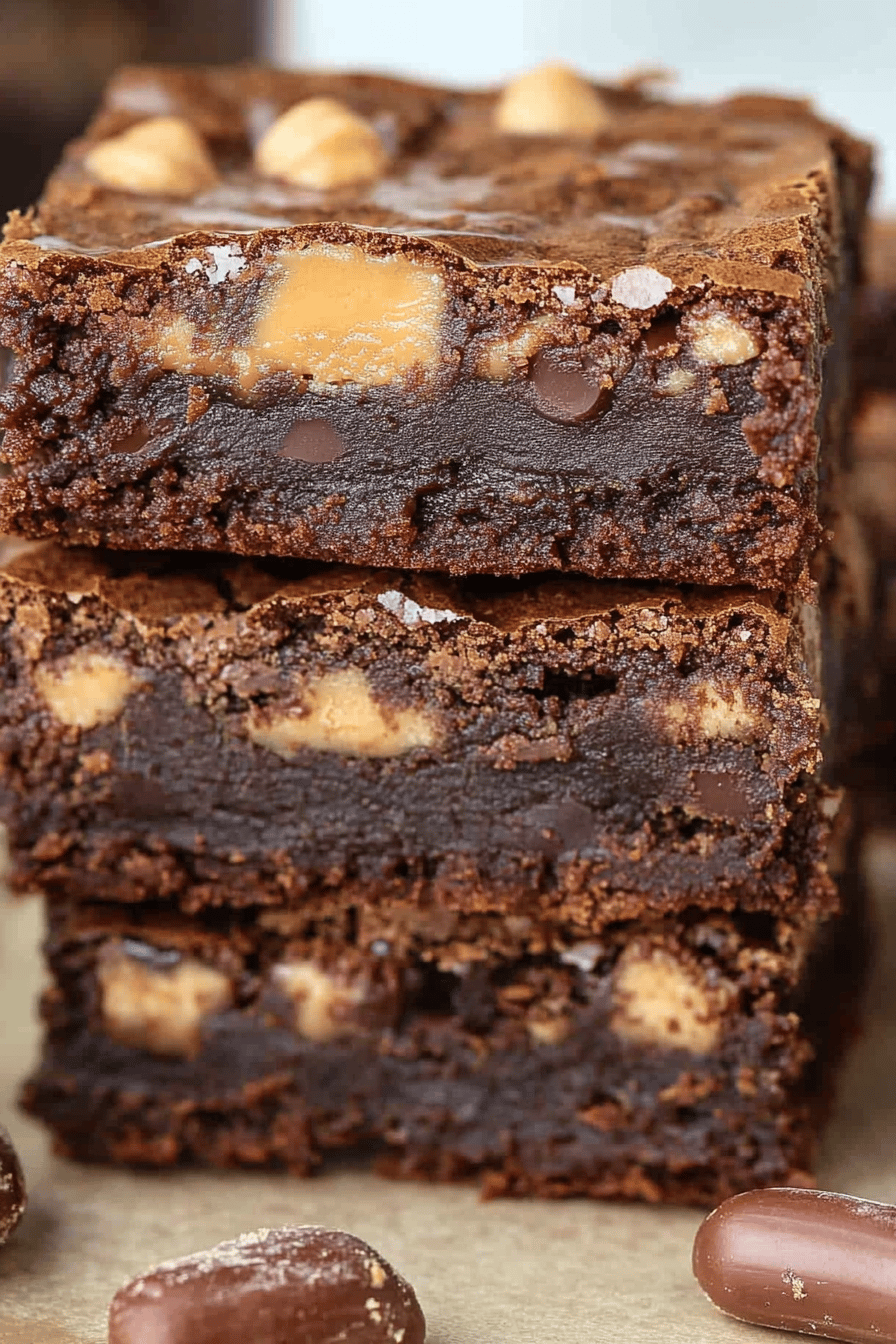 Peanut Butter Swirl Brownies ingredients organized and measured on kitchen counter