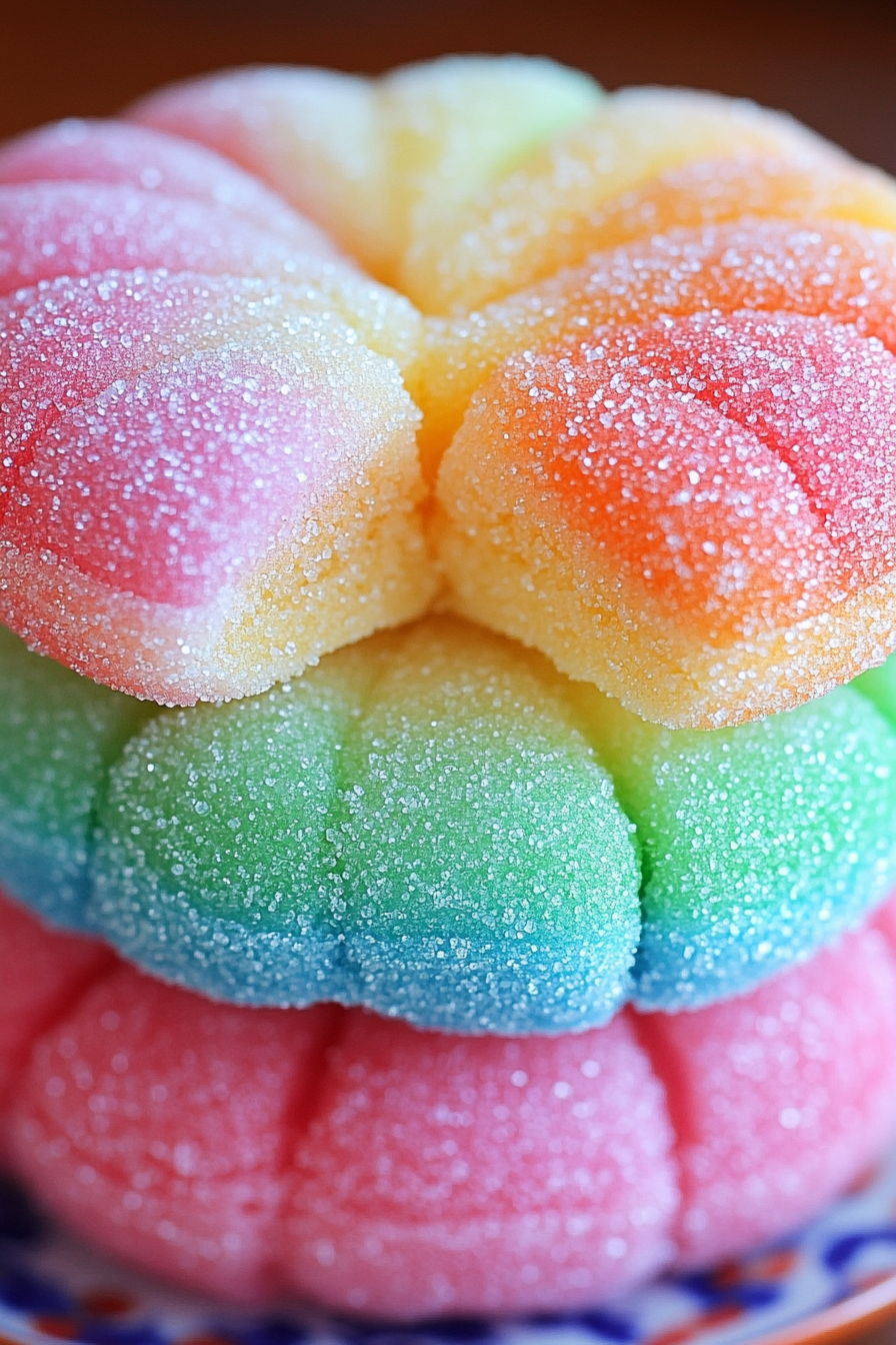 Rainbow Jello Sugar Cookies ingredients organized and measured on kitchen counter