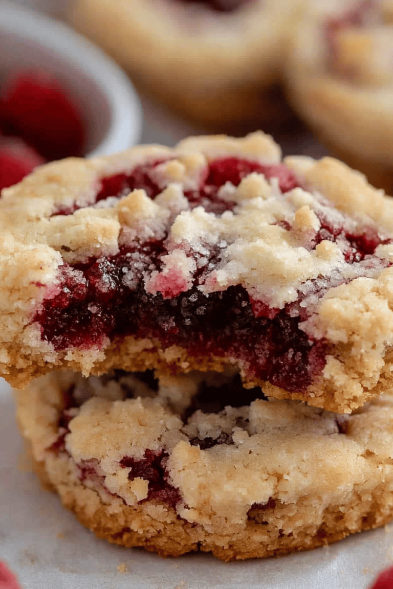 Raspberry Crumble Cookies