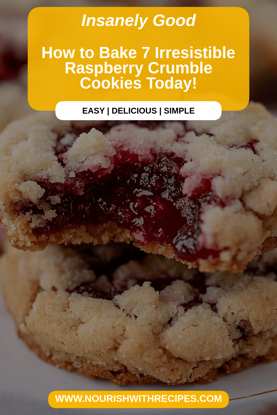 Raspberry Crumble Cookies final dish beautifully presented and ready to serve