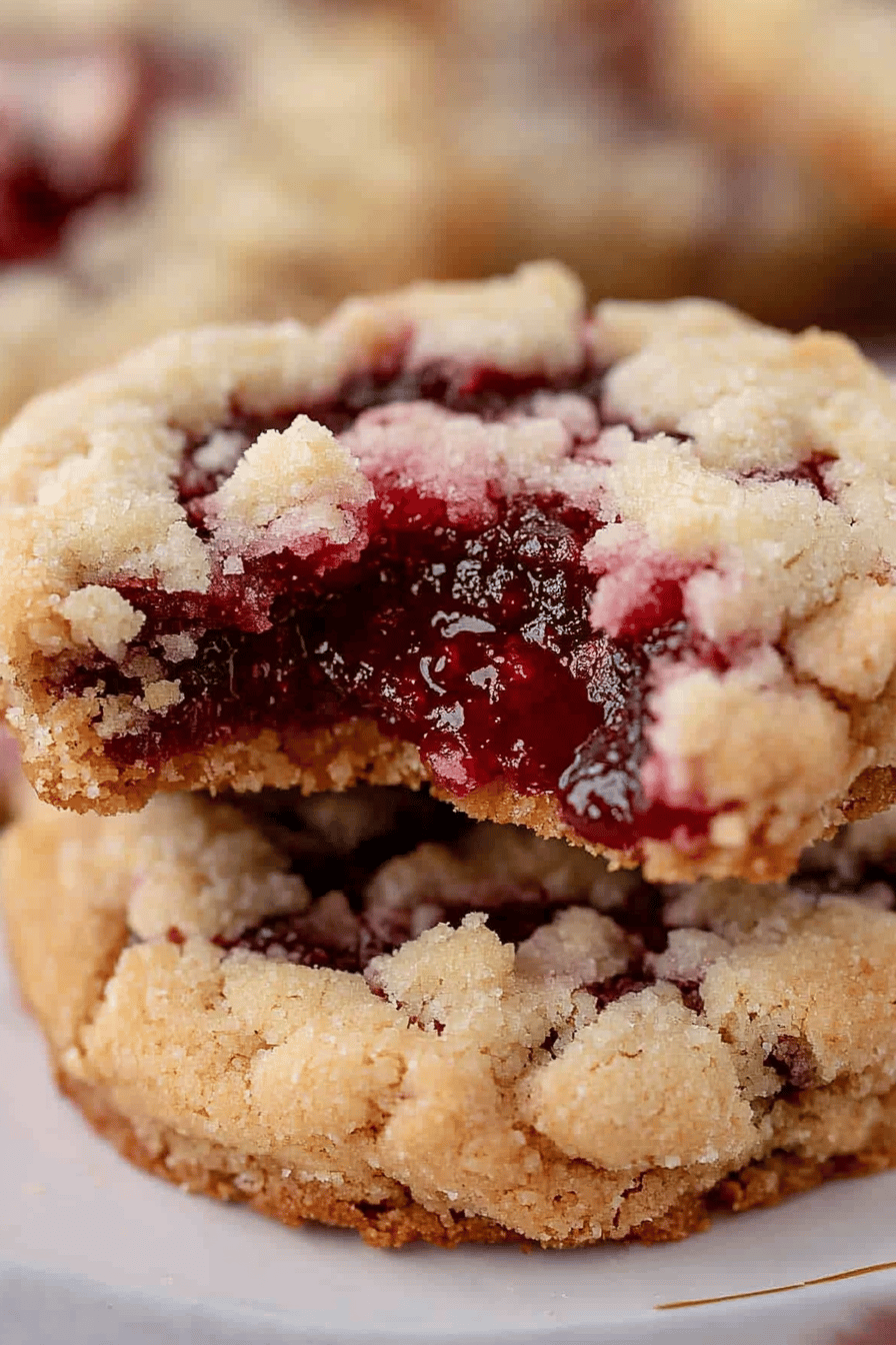 Raspberry Crumble Cookies ingredients organized and measured on kitchen counter