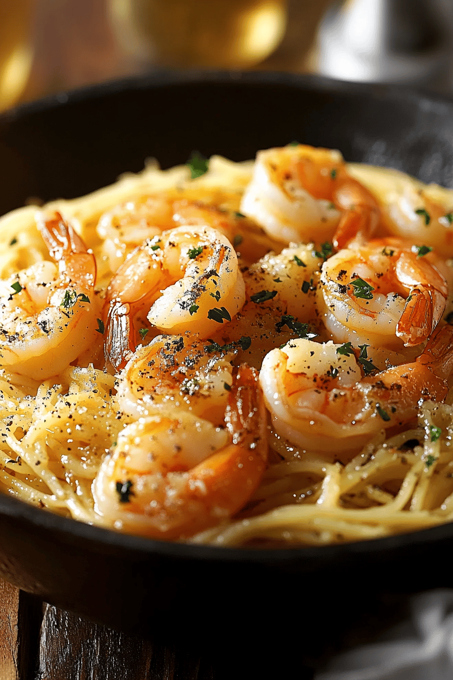 Red Lobster Shrimp Scampi Recipe ingredients organized and measured on kitchen counter