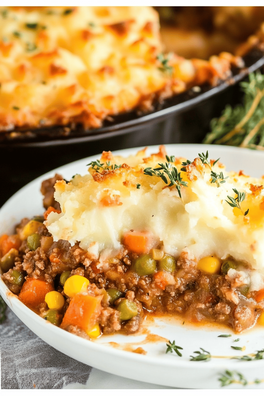 Shepherd's Pie Recipe ingredients organized and measured on kitchen counter