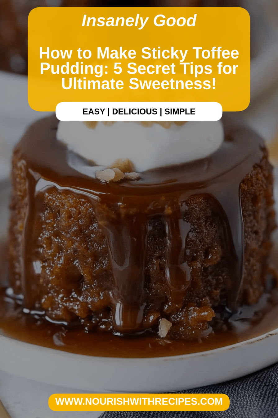 Sticky Toffee Pudding Recipe final dish beautifully presented and ready to serve