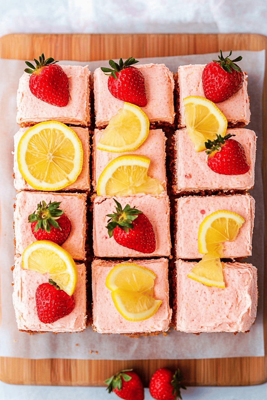 Strawberry Lemon Cake slice on plate showing perfect texture and swirl pattern