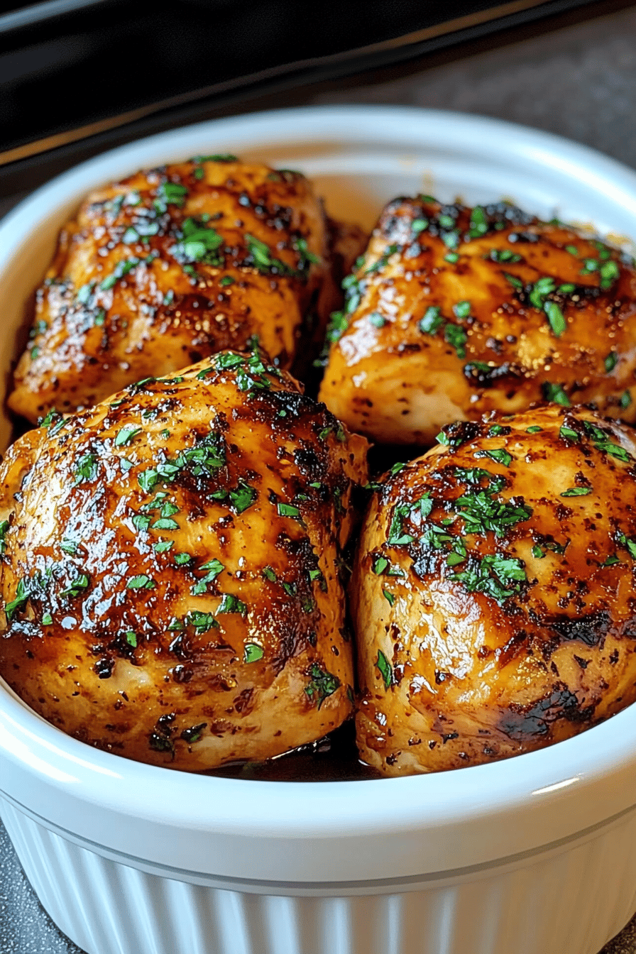 Sweet Garlic Chicken Recipe ingredients organized and measured on kitchen counter