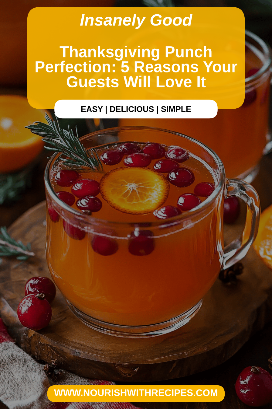 Thanksgiving Punch final dish beautifully presented and ready to serve