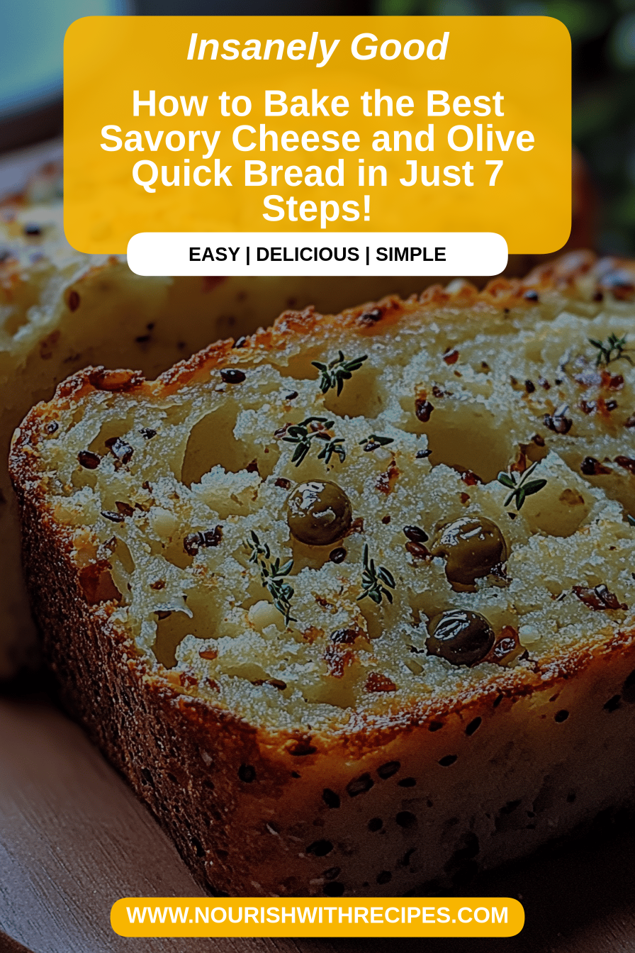 cheese olive quick bread final dish beautifully presented and ready to serve