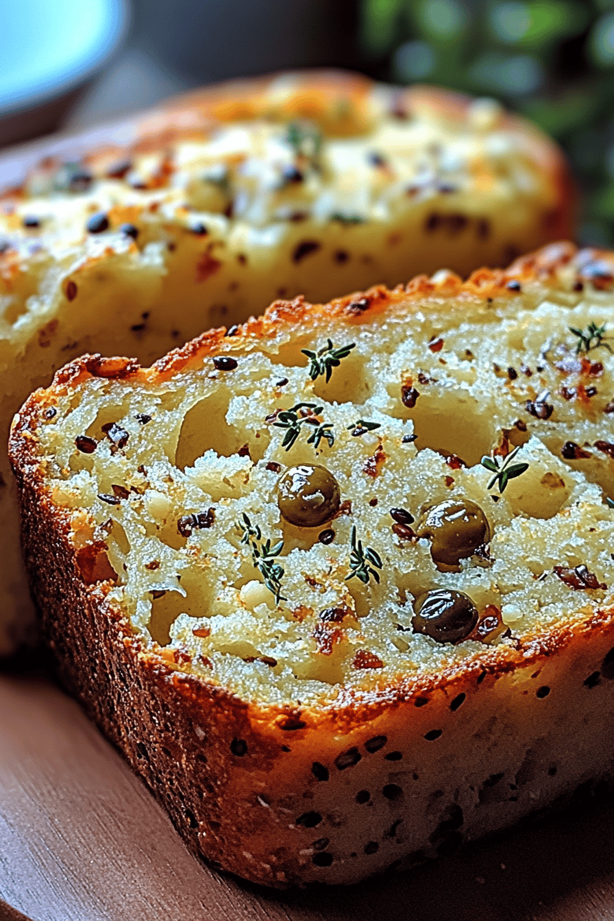 cheese olive quick bread ingredients organized and measured on kitchen counter