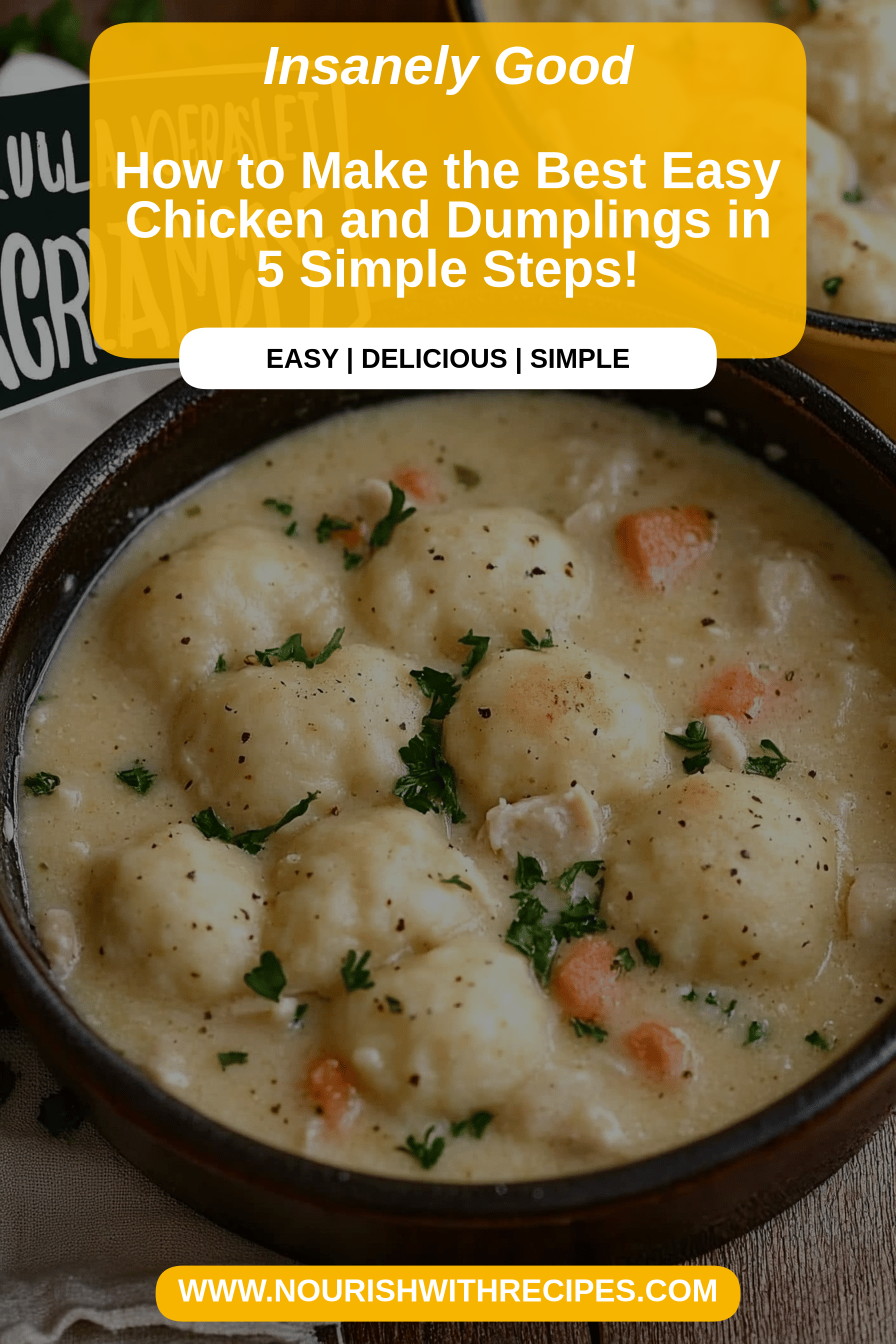 easy chicken and dumplings final dish beautifully presented and ready to serve