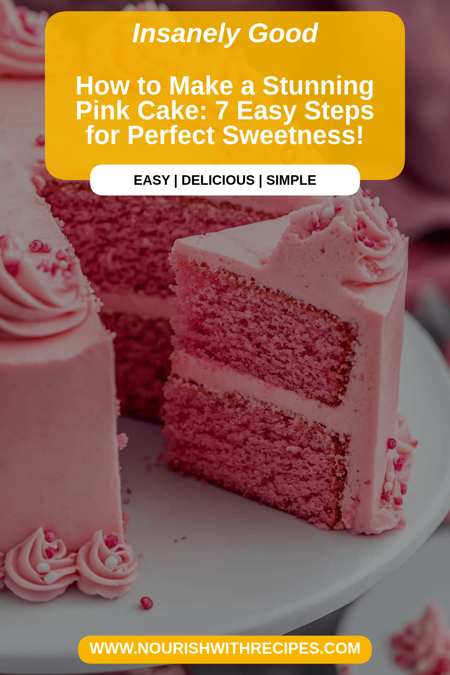 pink cake recipe final dish beautifully presented and ready to serve