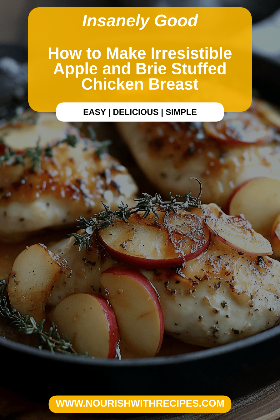 Apple Brie Stuffed Chicken final dish beautifully presented and ready to serve