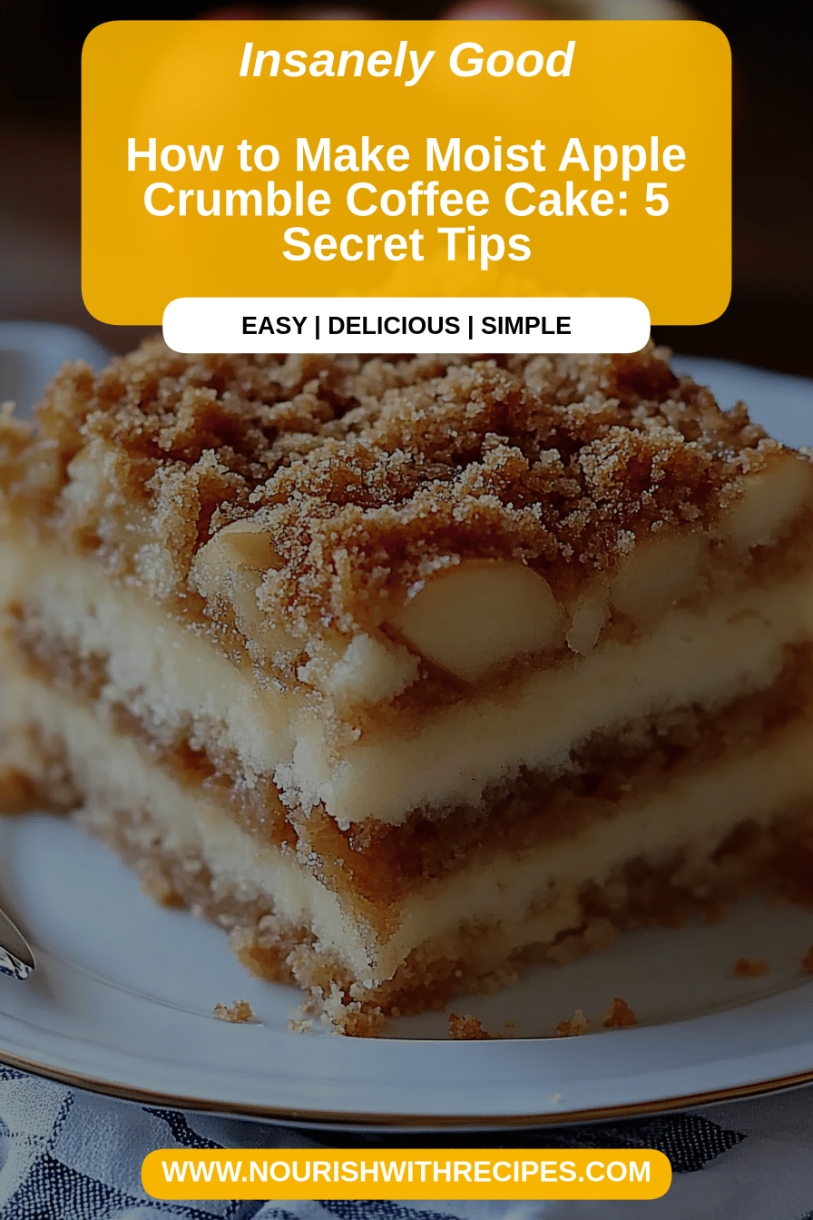 Apple Crumble Coffee Cake final dish beautifully presented and ready to serve