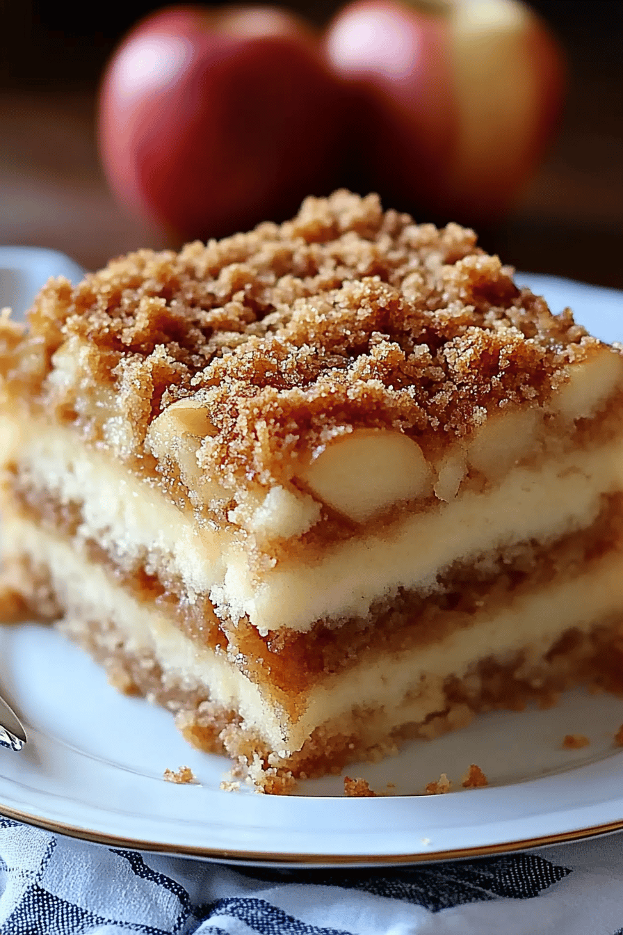Apple Crumble Coffee Cake ingredients organized and measured on kitchen counter