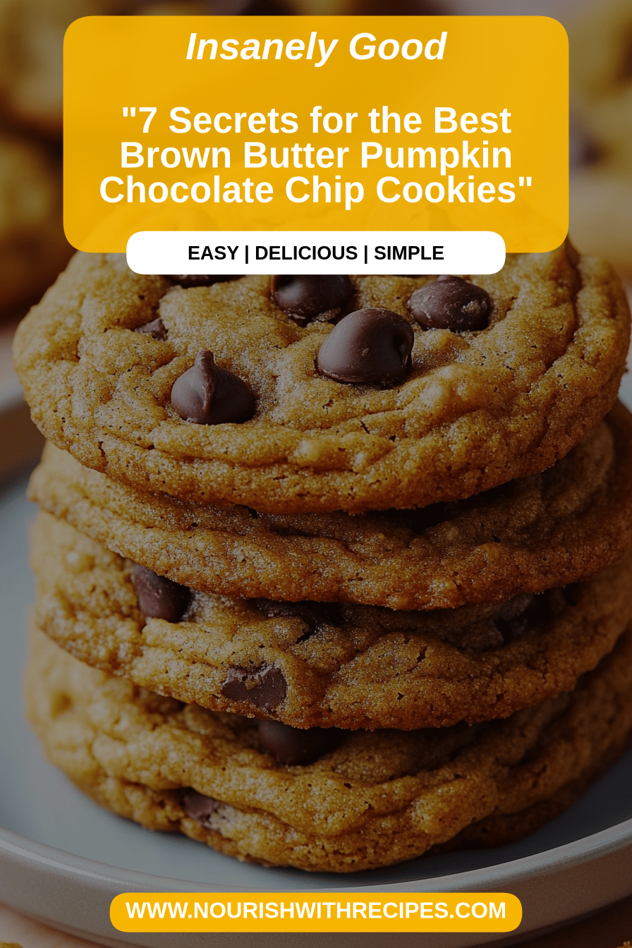 Brown Butter Pumpkin Chocolate Chip Cookies final dish beautifully presented and ready to serve