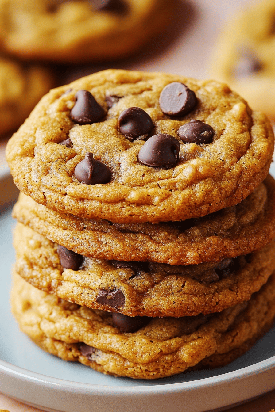 Brown Butter Pumpkin Chocolate Chip Cookies ingredients organized and measured on kitchen counter