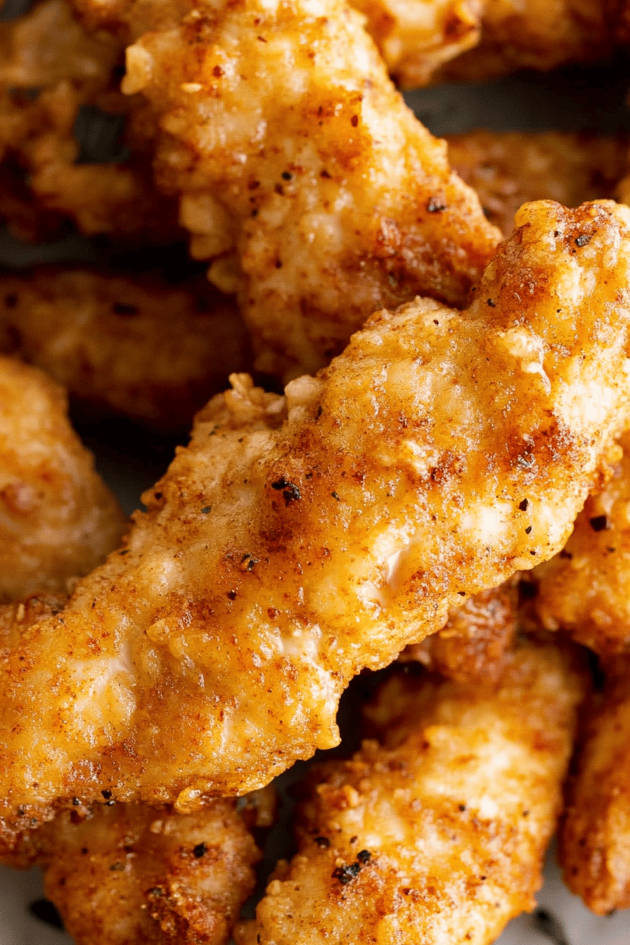 Cajun Chicken Tenders slice on plate showing perfect texture and swirl pattern