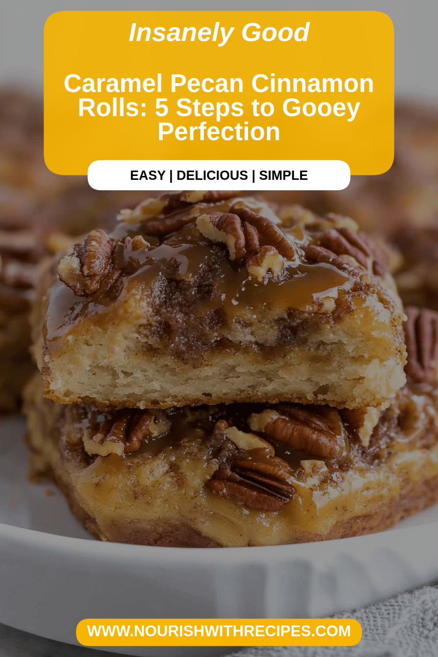 Caramel Pecan Cinnamon Rolls final dish beautifully presented and ready to serve