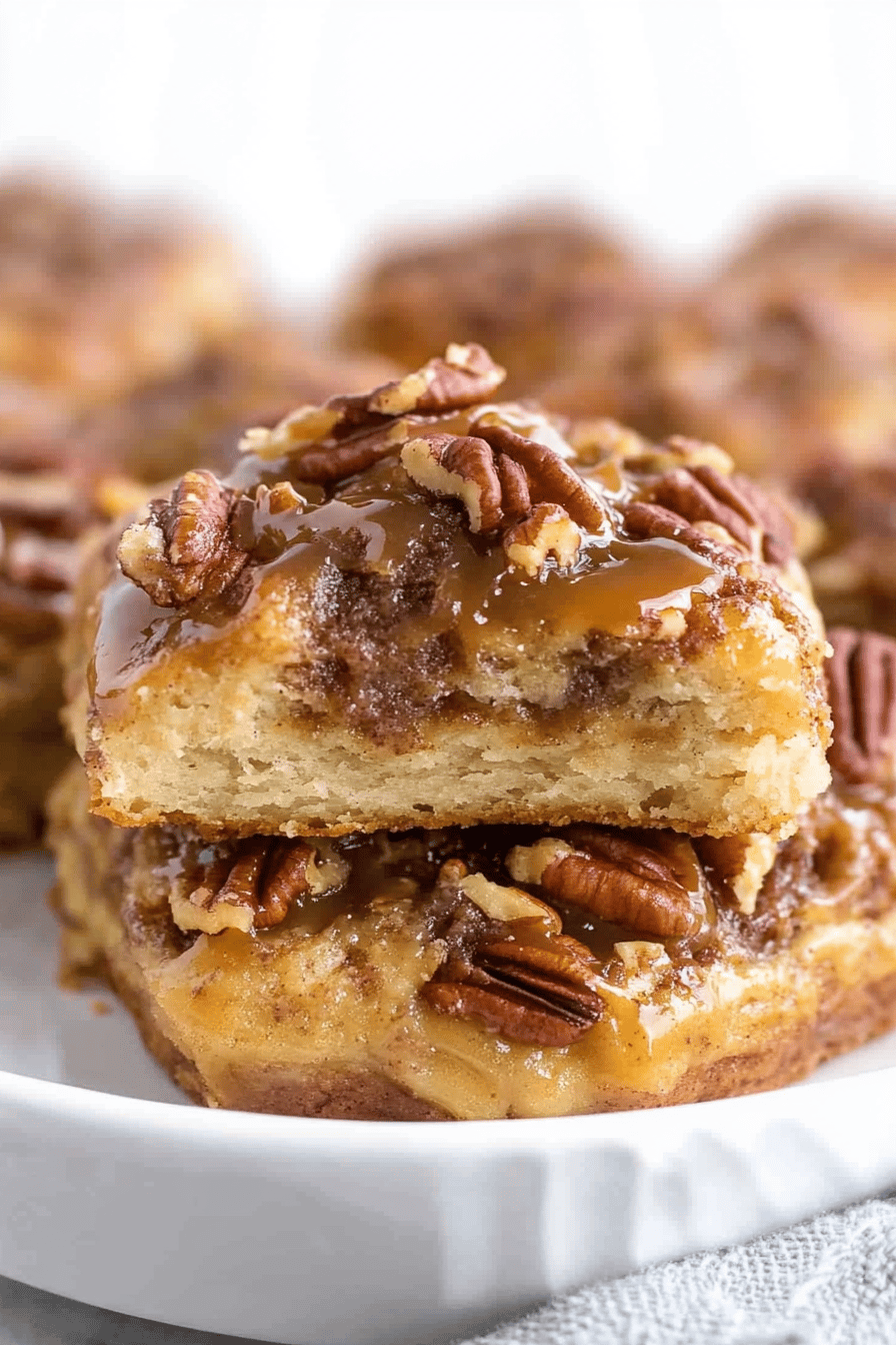 Caramel Pecan Cinnamon Rolls ingredients organized and measured on kitchen counter