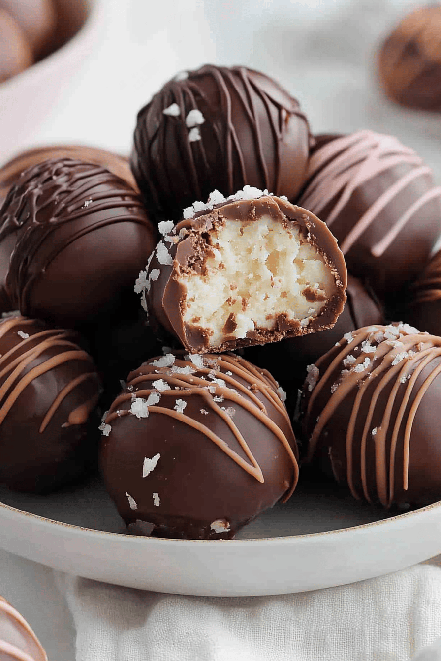Cheesecake Truffles Recipe ingredients organized and measured on kitchen counter