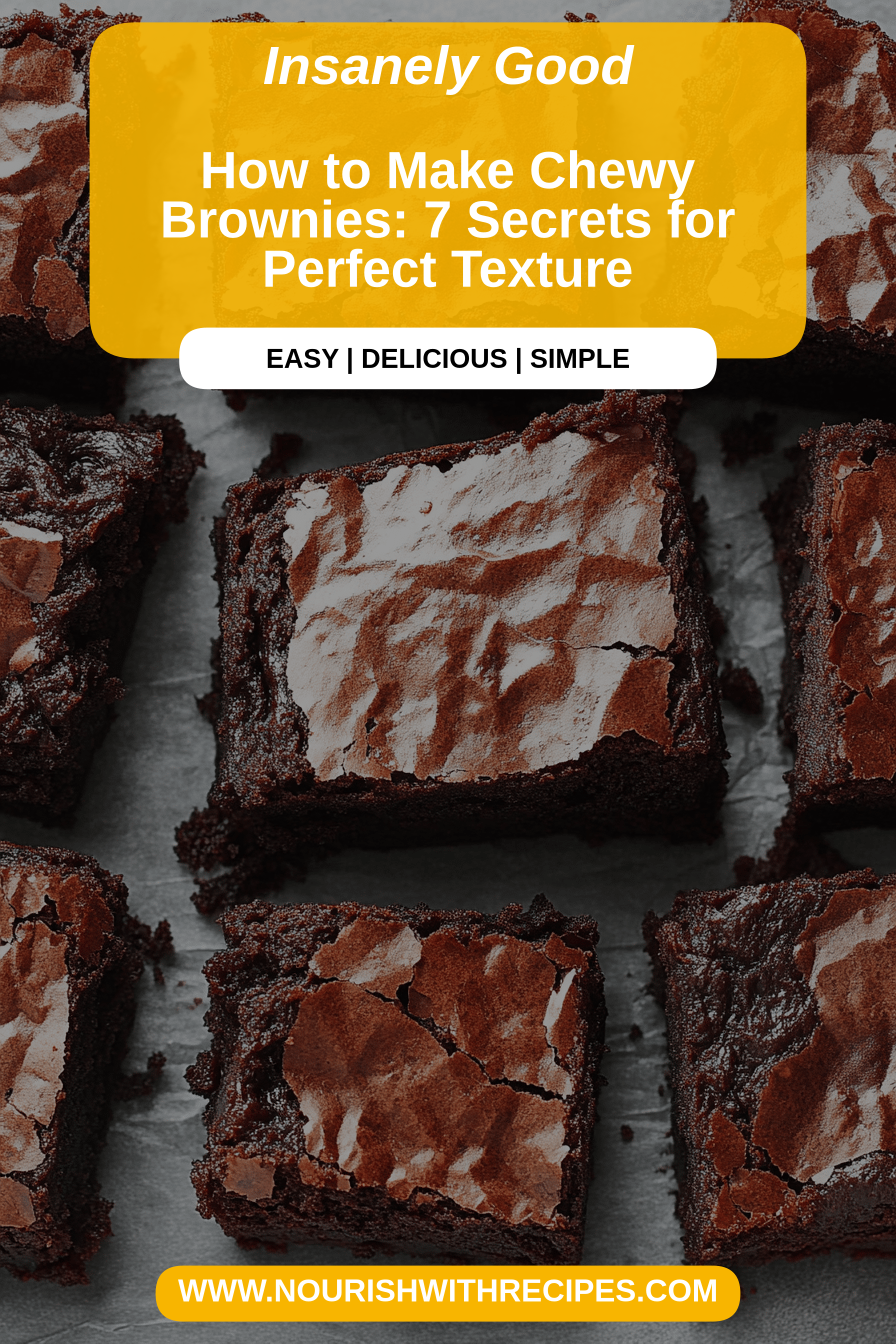 Chewy Brownies Recipe final dish beautifully presented and ready to serve