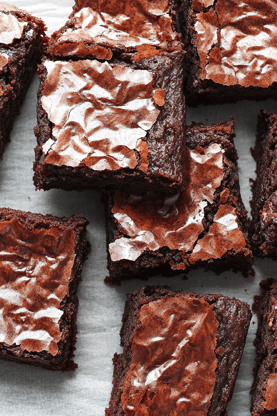 Chewy Brownies Recipe slice on plate showing perfect texture and swirl pattern