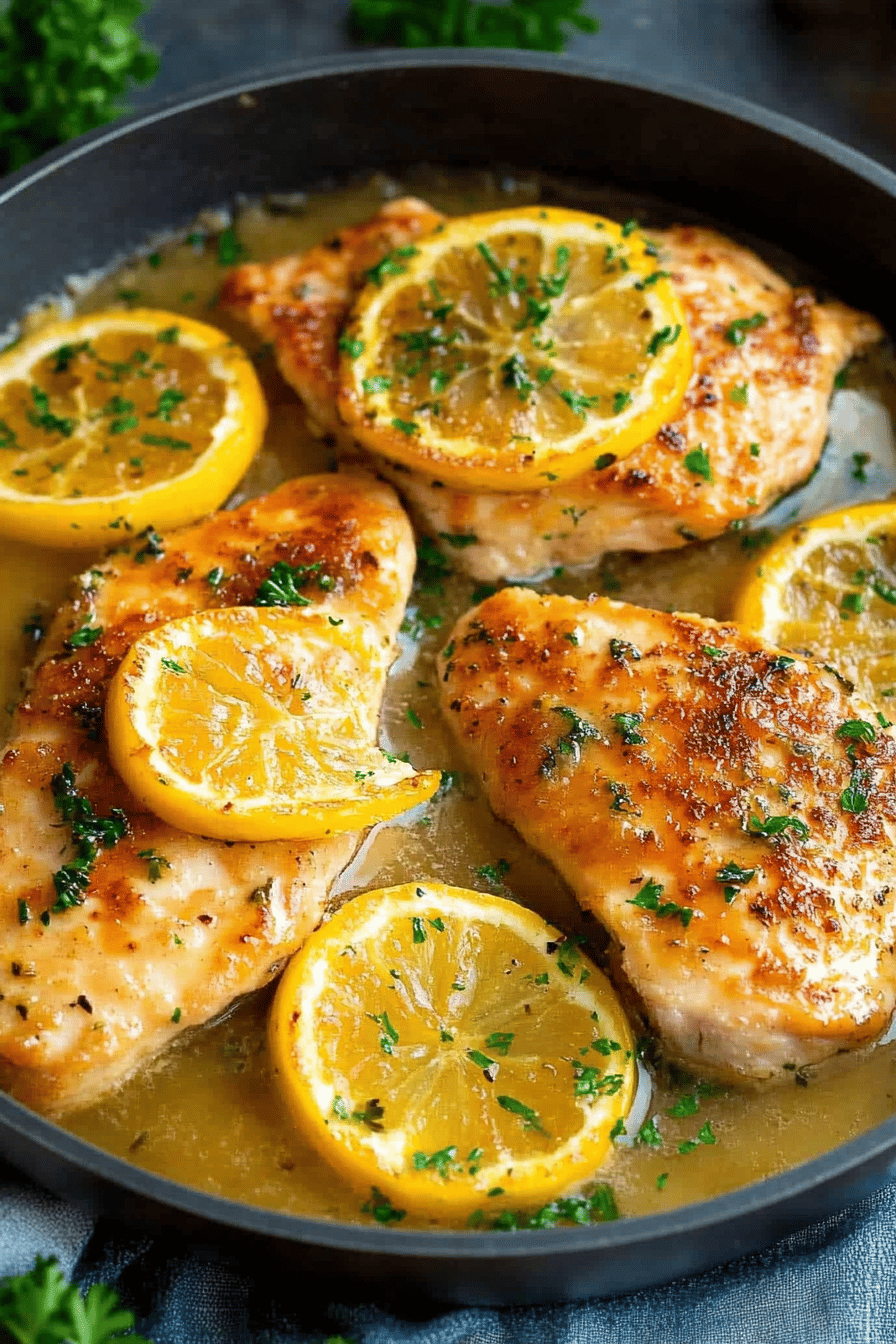 Chicken Francese slice on plate showing perfect texture and swirl pattern