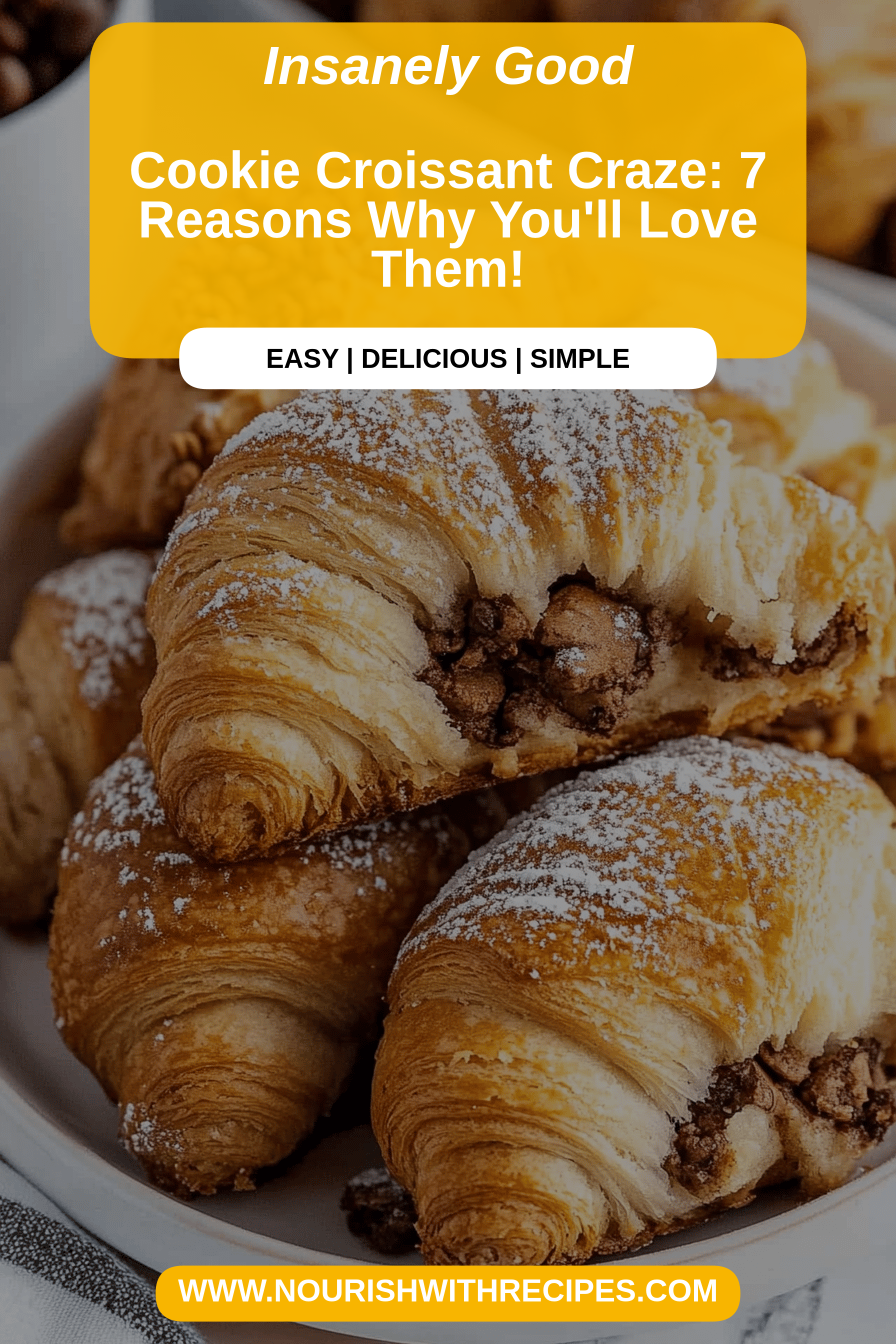 Cookie Croissant Craze final dish beautifully presented and ready to serve