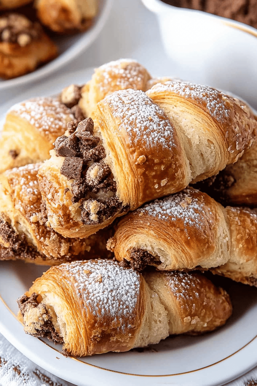 Cookie Croissant Craze slice on plate showing perfect texture and swirl pattern