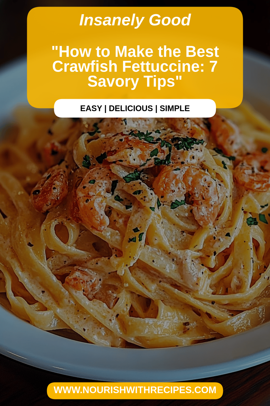 Crawfish Fettuccine final dish beautifully presented and ready to serve