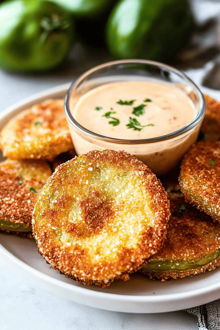 Fried Green Tomatoes Recipe ingredients organized and measured on kitchen counter