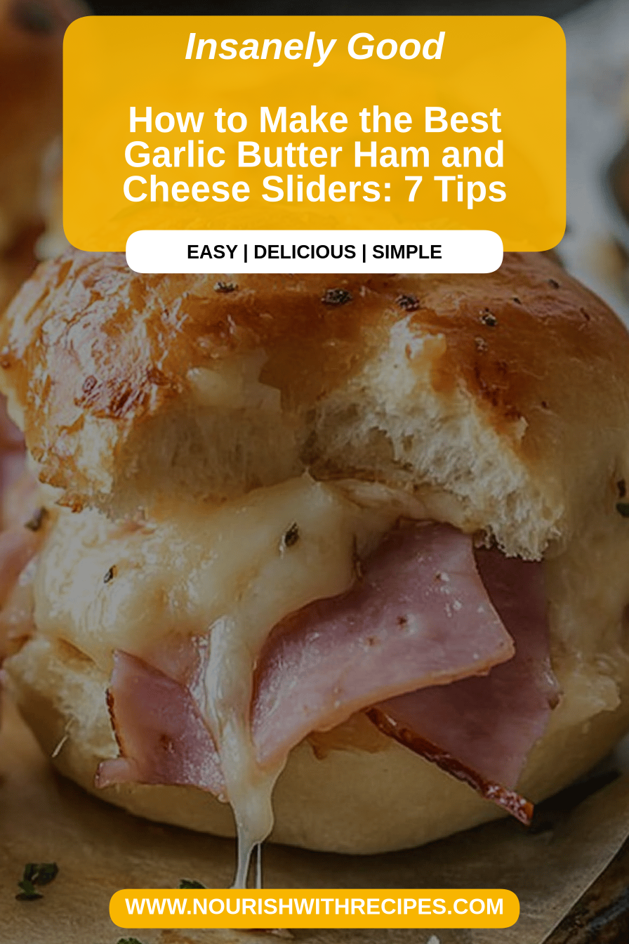 Garlic Butter Ham and Cheese Sliders final dish beautifully presented and ready to serve