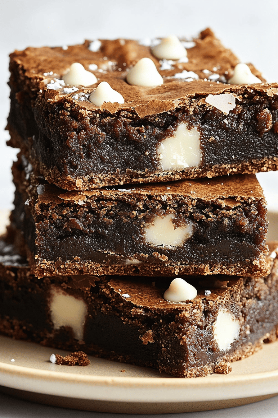 Gingerbread White Chocolate Blondies slice on plate showing perfect texture and swirl pattern