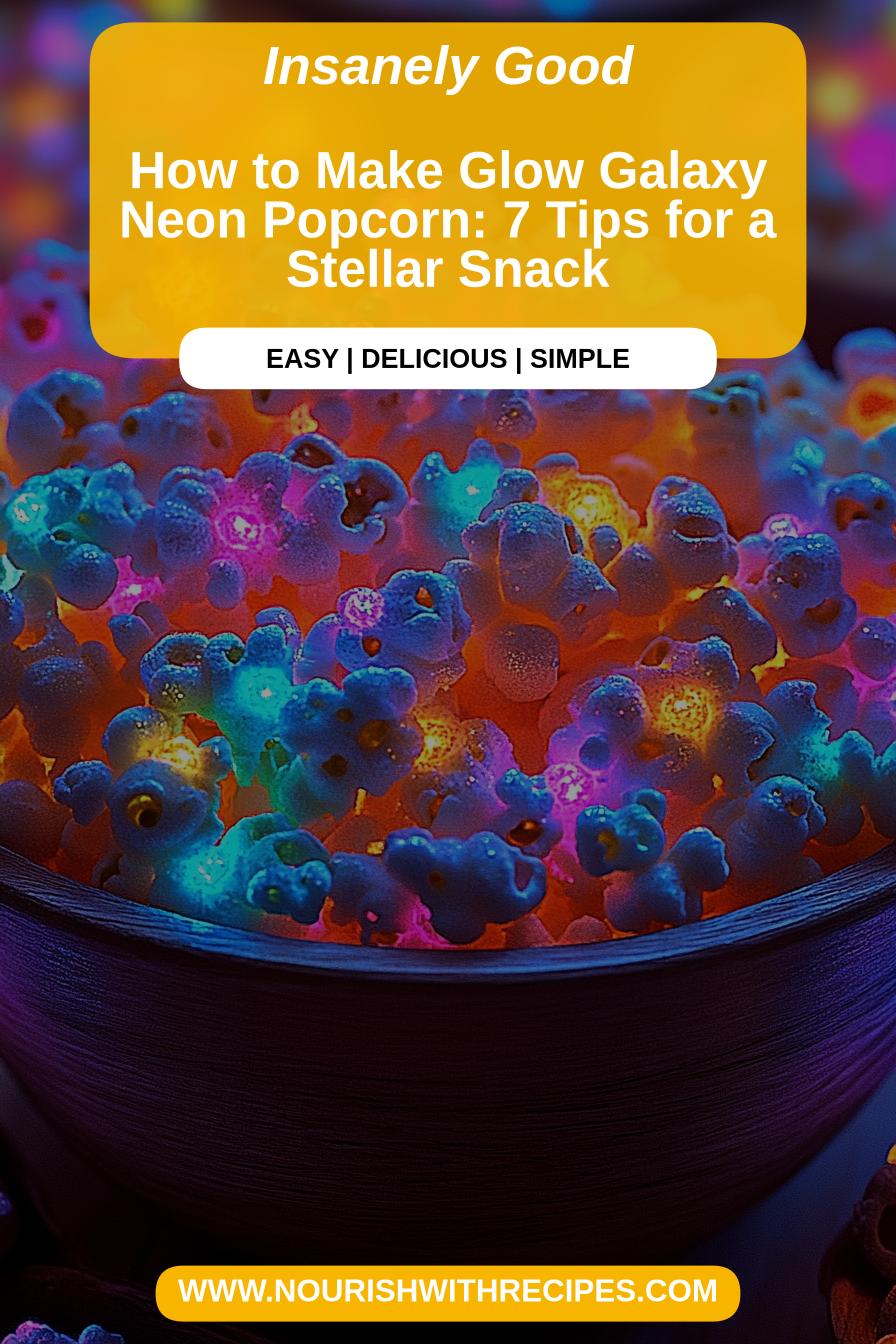 Glow Galaxy Neon Popcorn final dish beautifully presented and ready to serve