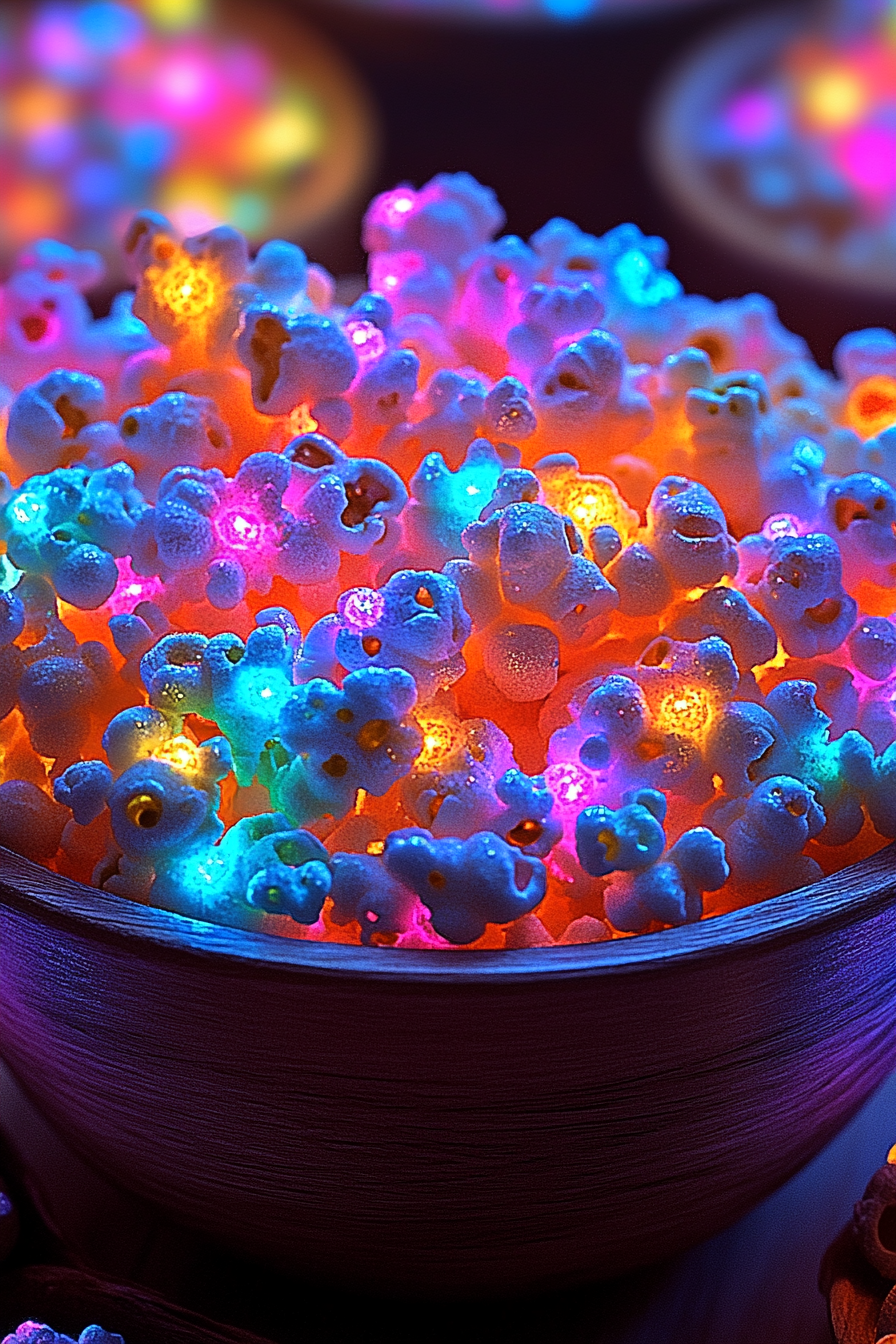 Glow Galaxy Neon Popcorn ingredients organized and measured on kitchen counter