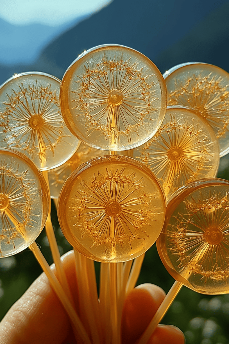 Golden Dandelion Lollies