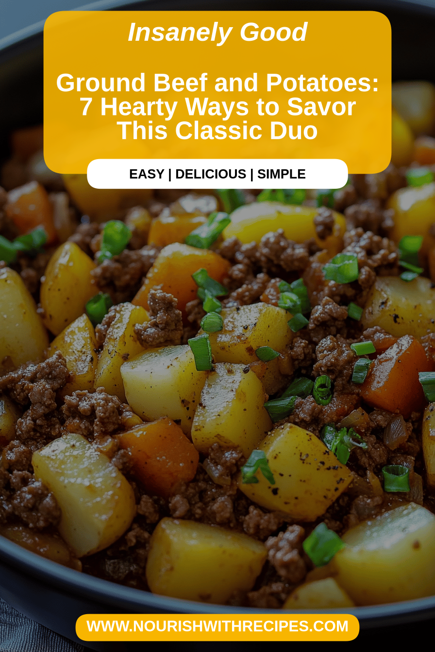 Ground Beef and Potatoes Recipes final dish beautifully presented and ready to serve