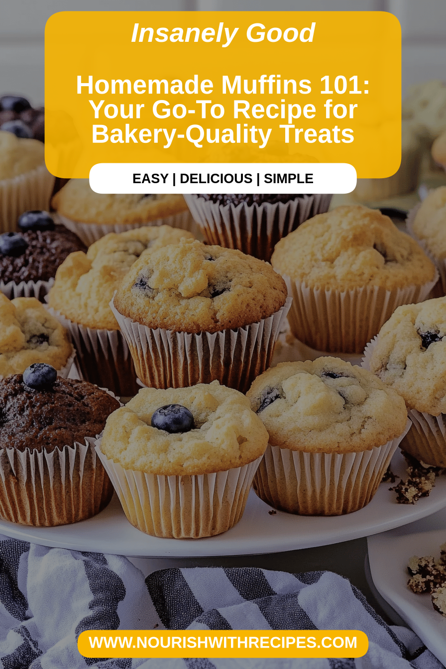 Homemade Muffins Recipe final dish beautifully presented and ready to serve
