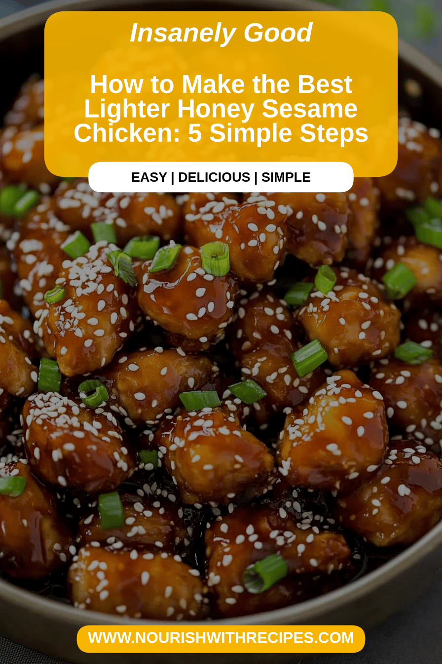 Honey Sesame Chicken final dish beautifully presented and ready to serve