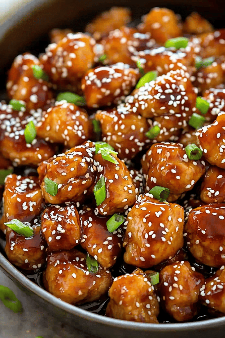 Honey Sesame Chicken ingredients organized and measured on kitchen counter