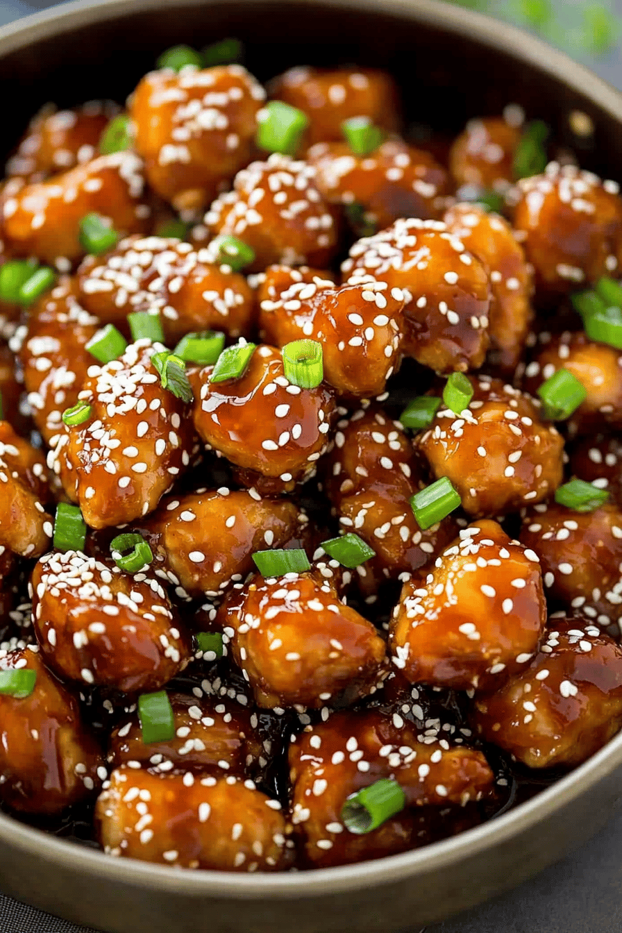 Honey Sesame Chicken ingredients organized and measured on kitchen counter