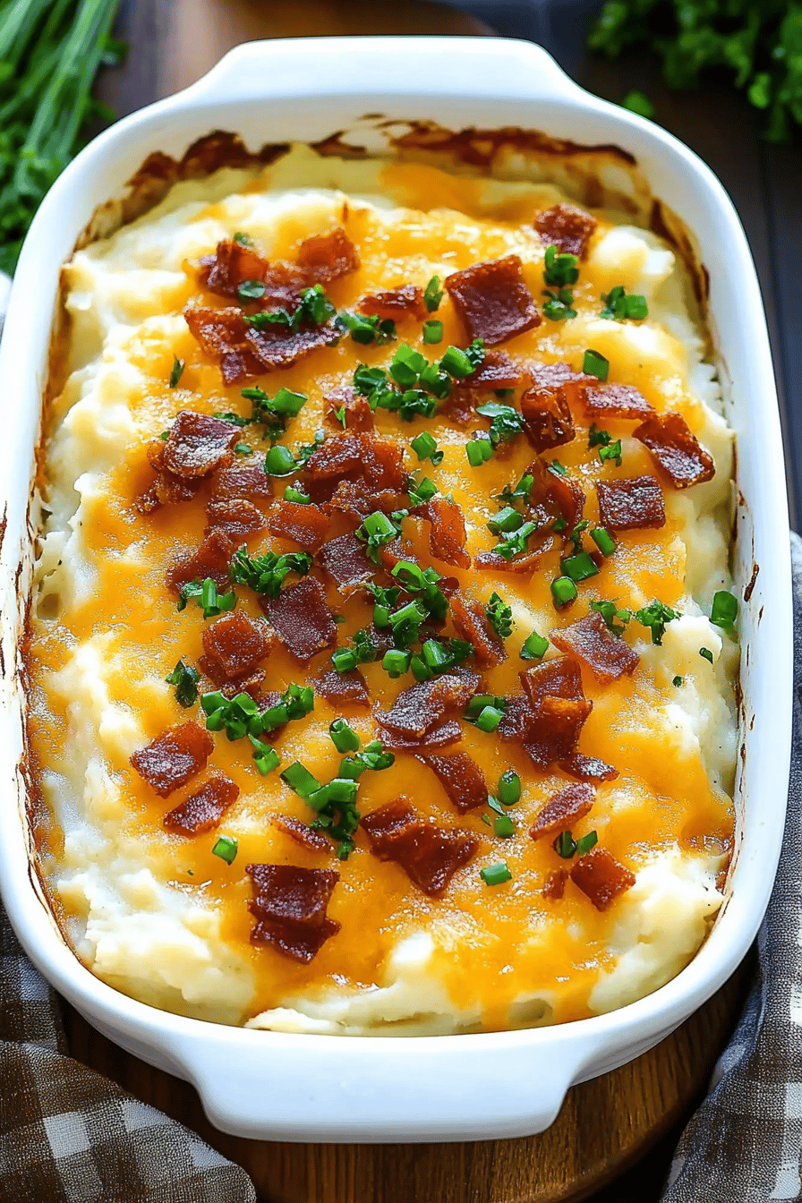 Loaded Mashed Potato Casserole ingredients organized and measured on kitchen counter