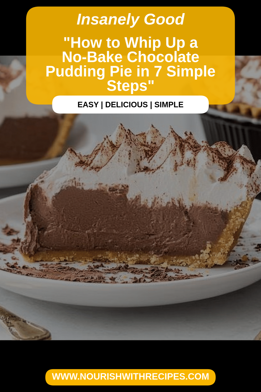 No-Bake Chocolate Pudding Pie final dish beautifully presented and ready to serve