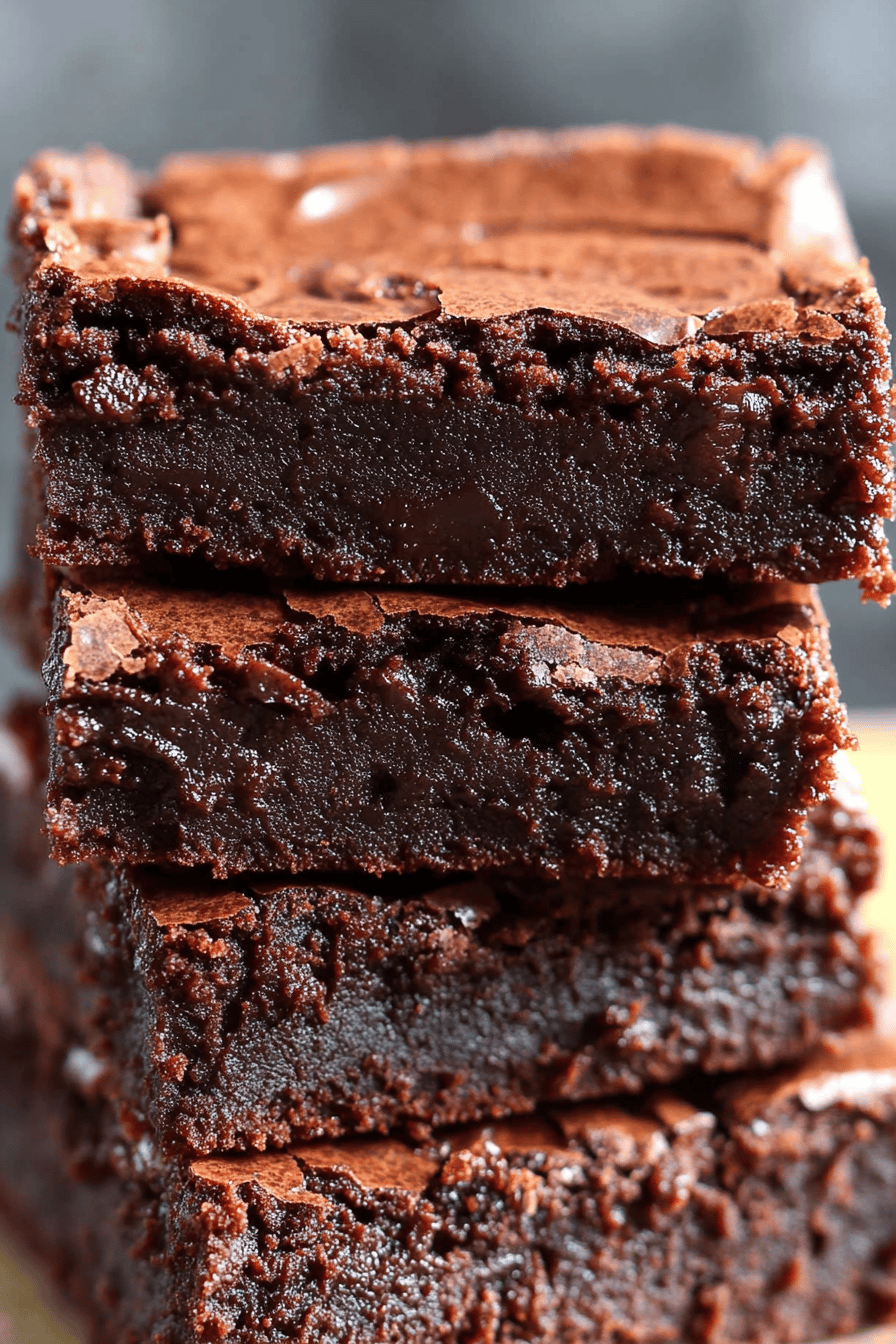 Nutella Brownie Recipe slice on plate showing perfect texture and swirl pattern