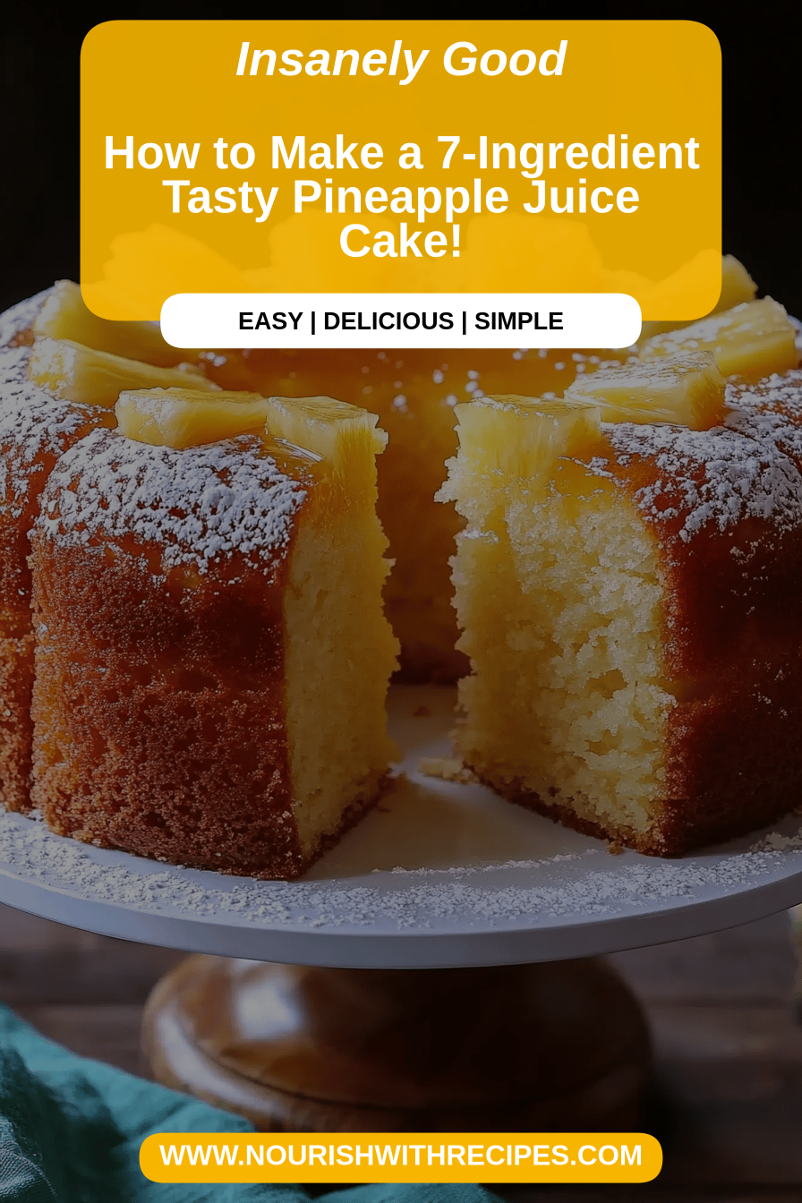 Pineapple Juice Cake final dish beautifully presented and ready to serve