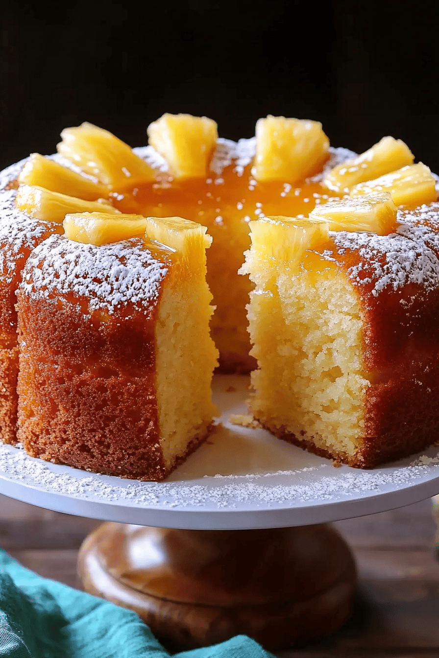 Pineapple Juice Cake ingredients organized and measured on kitchen counter