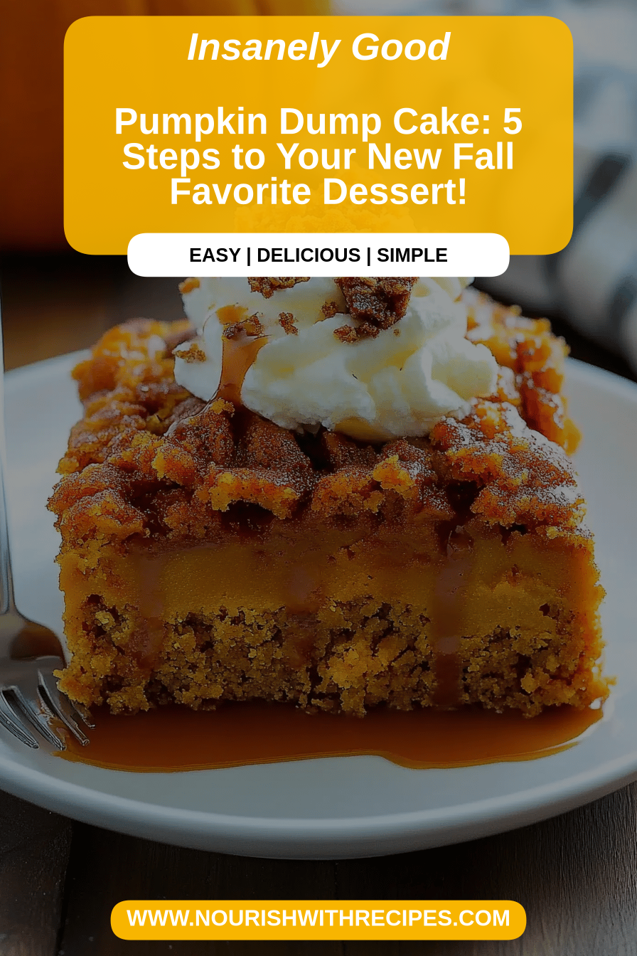 Pumpkin Dump Cake final dish beautifully presented and ready to serve