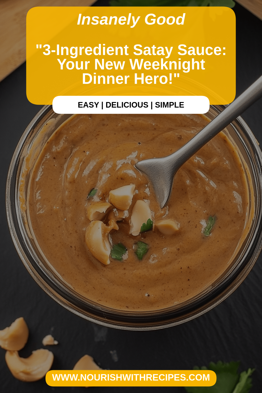 Satay Sauce Recipe final dish beautifully presented and ready to serve